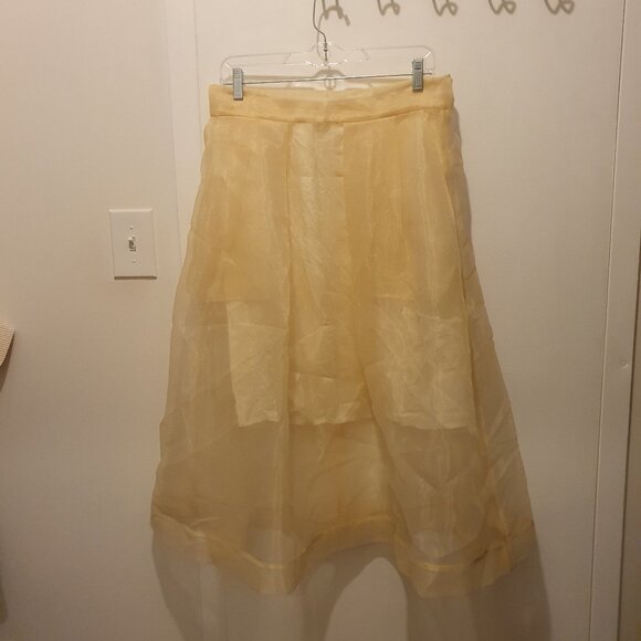 Yellow/ Gild organza skirt - Picture 1 of 5